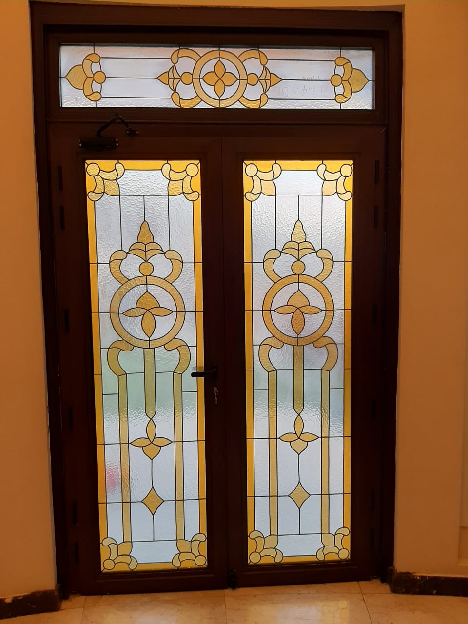 Elegant Stained Glass Double Door