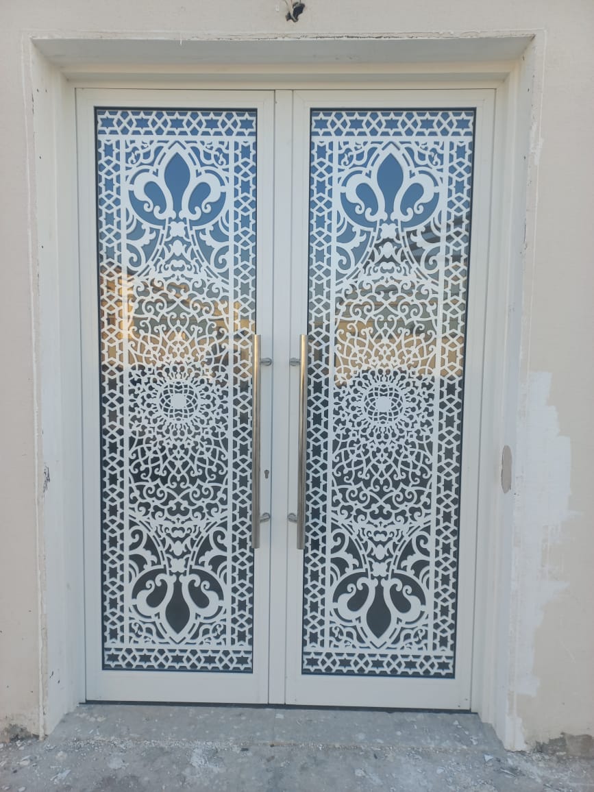 Ornate Aluminium Double Door